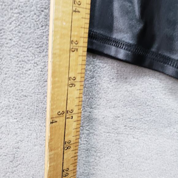 Maurices Pants Black Shiny Faux Leather Look XL Ankle Slim Straight Rocker NWT - Picture 7 of 11
